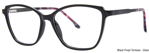 Genevieve Paris Design Eyeglasses Rely Black/Purpl Tor