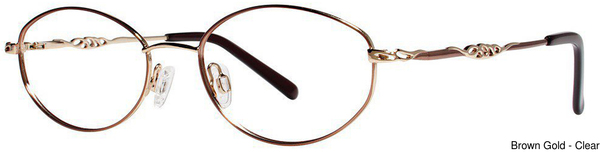 Genevieve Paris Design Eyeglasses Twyla Brown/Gold