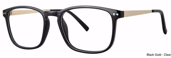 Modern Times Eyeglasses Encompass Black/Gold