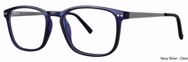 Modern Times Eyeglasses Encompass Navy/Silver