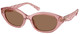 Transparent Pink - Dark Brown