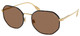 Semishiny Gold / Dark Brown