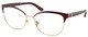Shiny Dark Red On Pale Gold / Clear