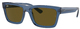 Transparent Dark Blue / Dark Brown