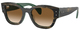 Striped Green On Green / Clear Brown