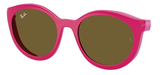 Pink On Red / Dark Brown / Clear