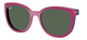 Fucsia Rubber Bl / Dk Green / Clear