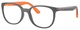 Dark Grey On Orange / Clear