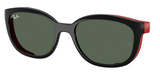 Blk On Rubber Red / Dk Green / Clear