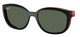 Blk On Rubber Red / Dk Green / Clear