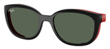 Blk On Rubber Red / Dk Green / Clear