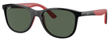 Black On Red / Dark Green