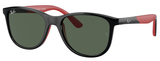 Black On Red / Dark Green