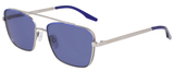Satin Silver / Blue Flame