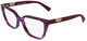 Striped Dark Red / Clear
