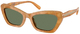 Blonde Tortoise / Green Solid