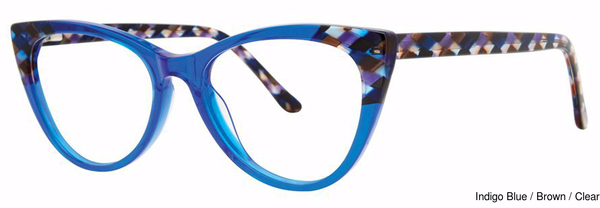 Modern Art Eyeglasses A612 Indigo Blue/Brown