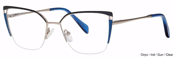Modern Art Eyeglasses A615 Onyx/Ind/Gun