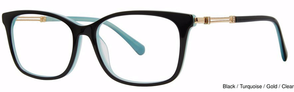 Modern Art Eyeglasses A625 Black/Turq/Gold