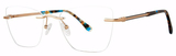 Modern Art Eyeglasses A627 Lt Brown/Blue