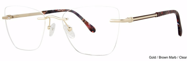 Modern Art Eyeglasses A627 Gold/Brown Marb