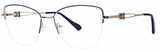 Modern Art Eyeglasses A628 Navy/Silver