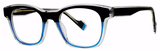 Modern Art Eyeglasses A631 Black/Indgo/Crystal