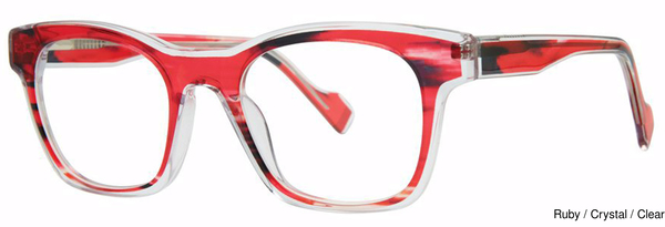 Modern Art Eyeglasses A631 Ruby/Crystal