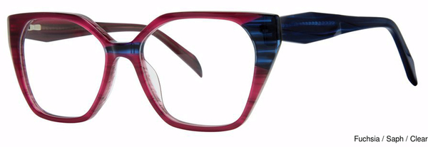 Modern Art Eyeglasses A633 Fuchsia/Saph