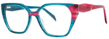 Modern Art Eyeglasses A633 Teal/Fuchsia