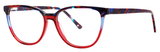 Modern Art Eyeglasses A635 Red Cryst/Indi