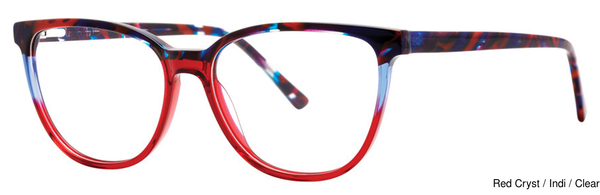 Modern Art Eyeglasses A635 Red Cryst/Indi