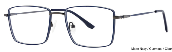 Modz Titanium Eyeglasses Diplomat Matte Navy/Gunmetal