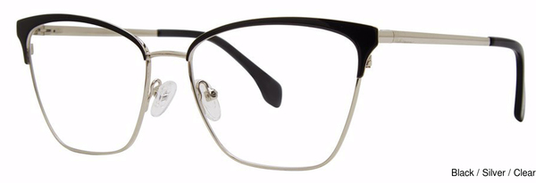 Genevieve Boutique Eyeglasses Accept Black-Silver