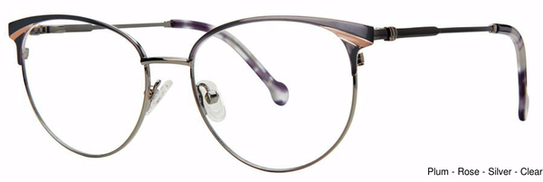 Fashiontabulous Eyeglasses 10X271 Plum/Rose/Silvr