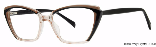 Genevieve Paris Design Eyeglasses Again Black/Ivory/Cry
