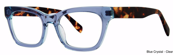 Genevieve Paris Design Eyeglasses Cautious Blue/Crystal