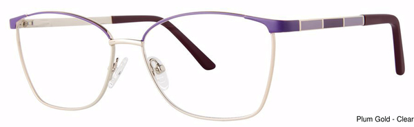 Genevieve Paris Design Eyeglasses Compassion Plum/Gold