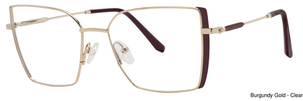 Genevieve Paris Design Eyeglasses Daphne Burgundy/Gold