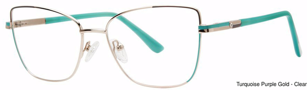 Genevieve Paris Design Eyeglasses Ensley Turq/Pur/Go