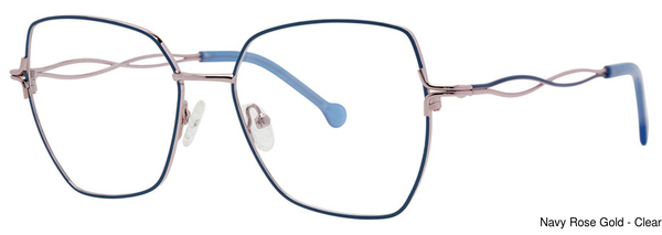 Genevieve Paris Design Eyeglasses Fanciful Navy/Rose Gold