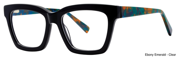 Genevieve Paris Design Eyeglasses Unstoppable Ebony/Emerald