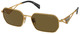Matte Gold - Dark Brown