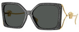 Black Strass Crystal - Dark Grey