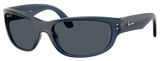 Transparent Blue - Dark Grey