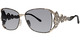 Gold Black With Clear Crystals With Flower Accents With Grey Lens (24)