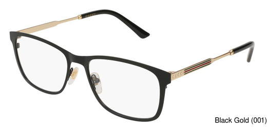 black and gold gucci eyeglasses