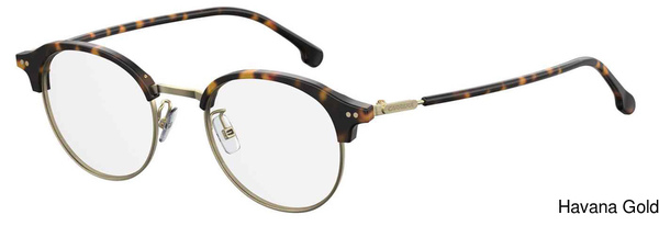 48 mm Dark Tortise/Red Carrera CA162/V/F Semi Rimless Prescription Eyeglass Frames