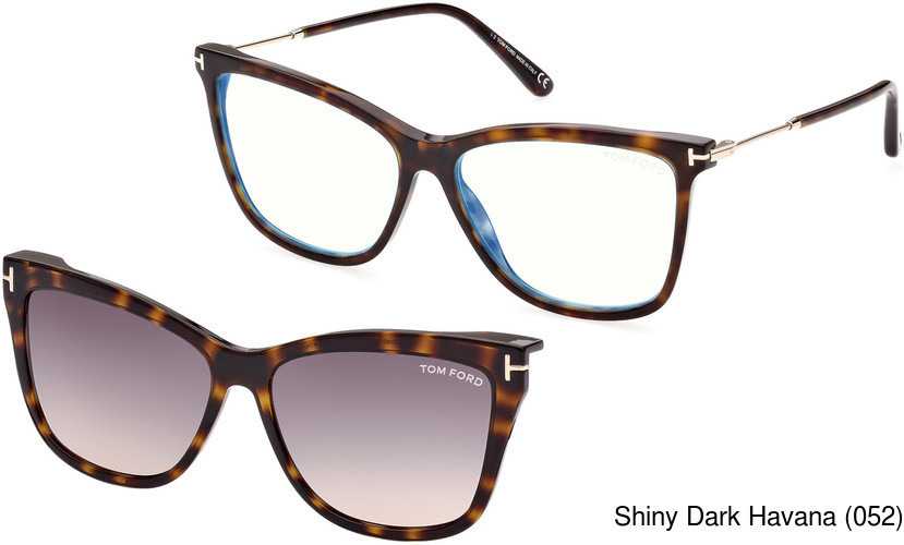 justere indsprøjte lommelygter Tom Ford FT5824-B With Sun Clip - Best Price and Available as Prescription  Eyeglasses