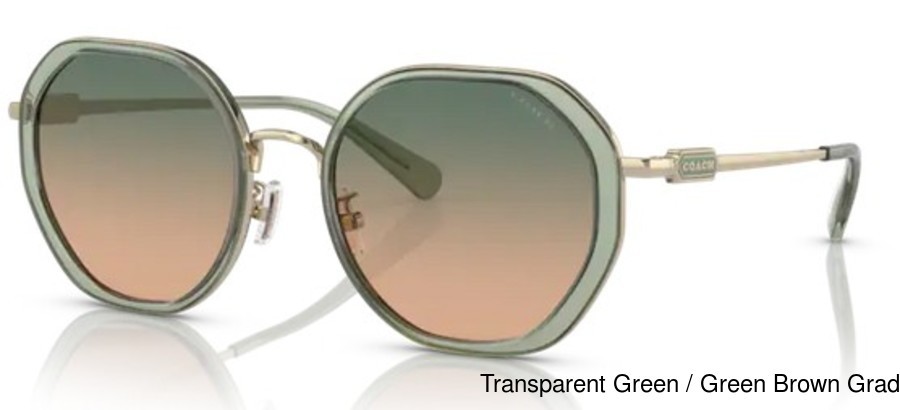  Coach HC7151D Sunglasses, Shiny Light Gold/Black Grey